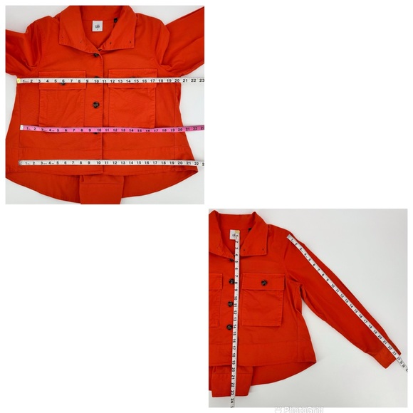 Cabi Resort Jacket # 5098, Tiger Lily Orange Canvas Swing Style Jacket, Small - Picture 16 of 17